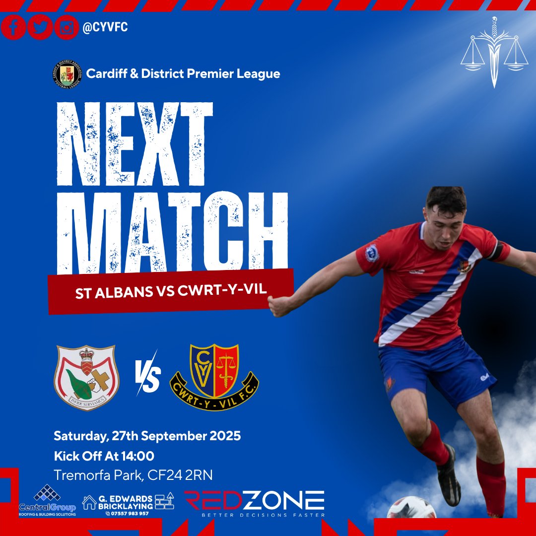 This weekend, we travel to Tremorfa to take on @afc_buns for our second league game, looking to build on last weekends impressive victory.

Come down and support the lads.