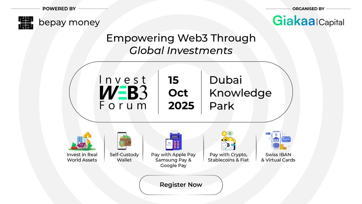 Where Dubai cements its role as the world’s Web3 capital?

 📍 October 15, 2025 | Dubai Knowledge Park

The 3rd edition of Invest Web3 Forum gathers institutional investors, innovators, and regulators under one roof with a focus on driving capital into the Web3 economy.

What’s