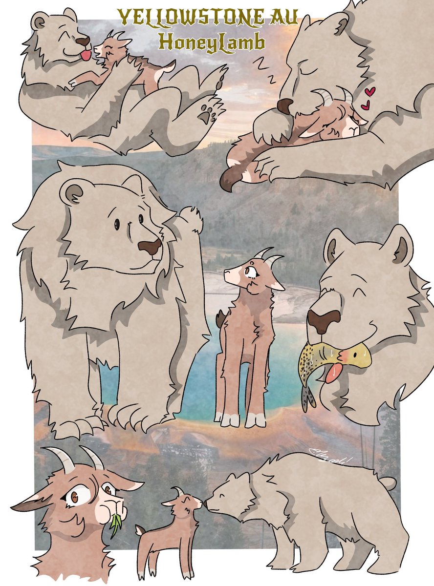 Koyah_DoeRibs's tweet image. BEASTARS 👀💖 Yellowstone AU|| For certain reasons I will focus on Kiyo and Riz 🐻💖 But I'll also expand the world of Beastars and adapt it to Yellowstone Park! This is even healthier than the normal world 😭💗 #BEASTARS #AU