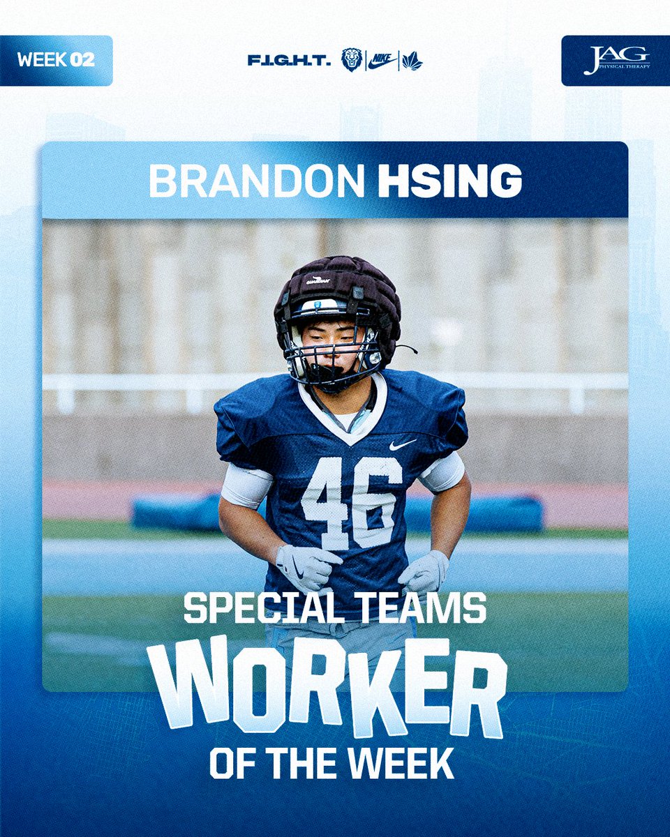 Out here grinding 💪🏈 — great looks from these guys all week!  

F.I.G.H.T.  

#RoarLionRoar 🦁 #OnlyHere 🗽