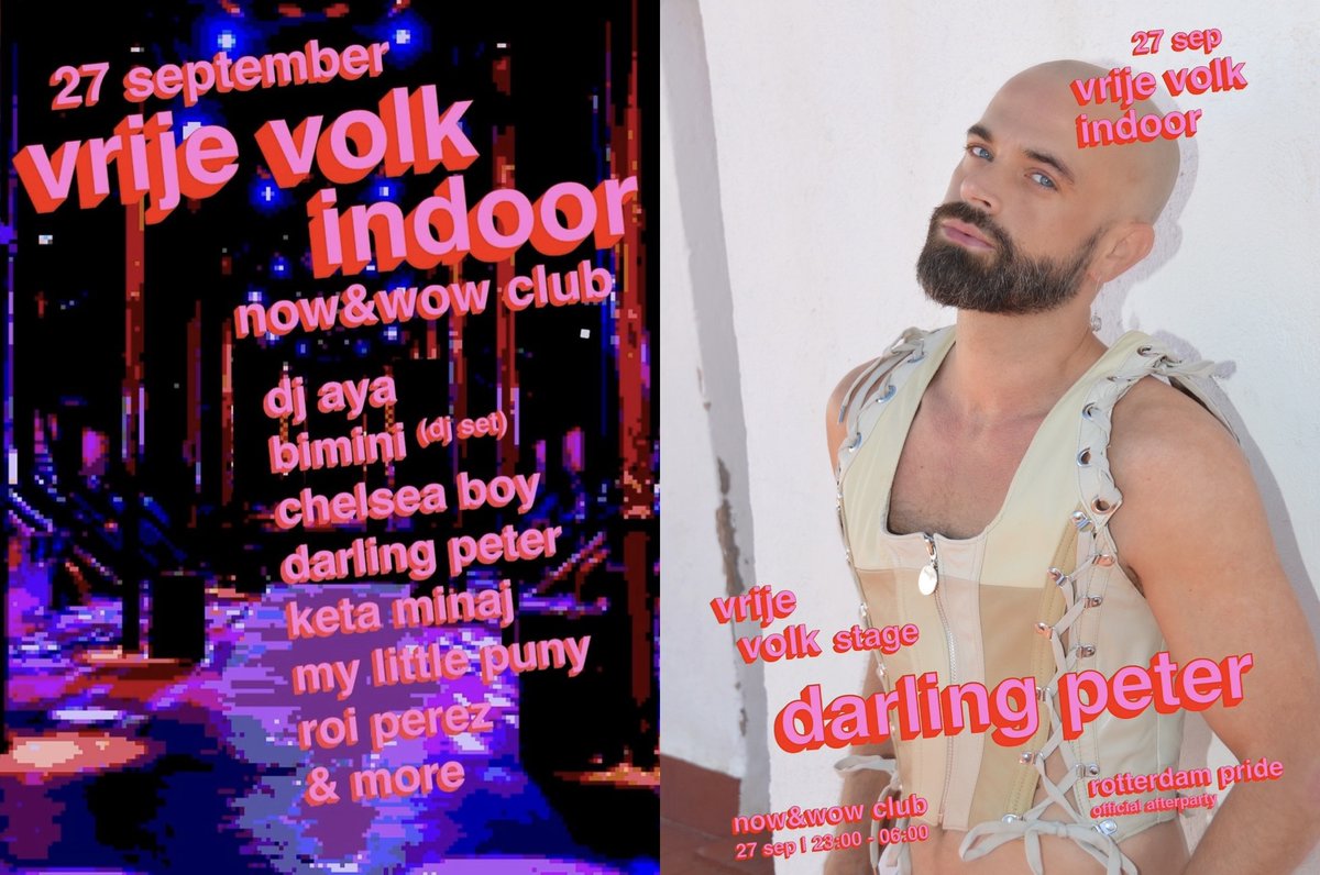 Rotterdam! See you tomorrow Saturday 27th of September at Vrije Volk Festival at Maassilo/Now&amp;Wow Club. Info &amp; tickets via vrijevolkfestival.nl #darlingpeter #rotterdam