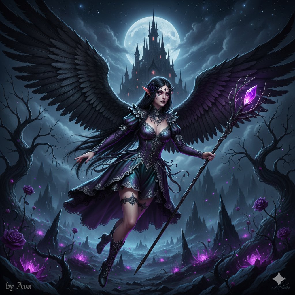 AvaL9219's tweet photo. Gothic Fairy Queen #GothicElf #DarkFantasy #DigitalArt #FaeCreatures #FantasyArt #GothicFashion #ElvenQueen #MoonlitTales #AIArt #ArtLovers #DarkAesthetic #MagicAndMystery #Perlmutt #AvaArt https://t.co/84RAhqTUXr
