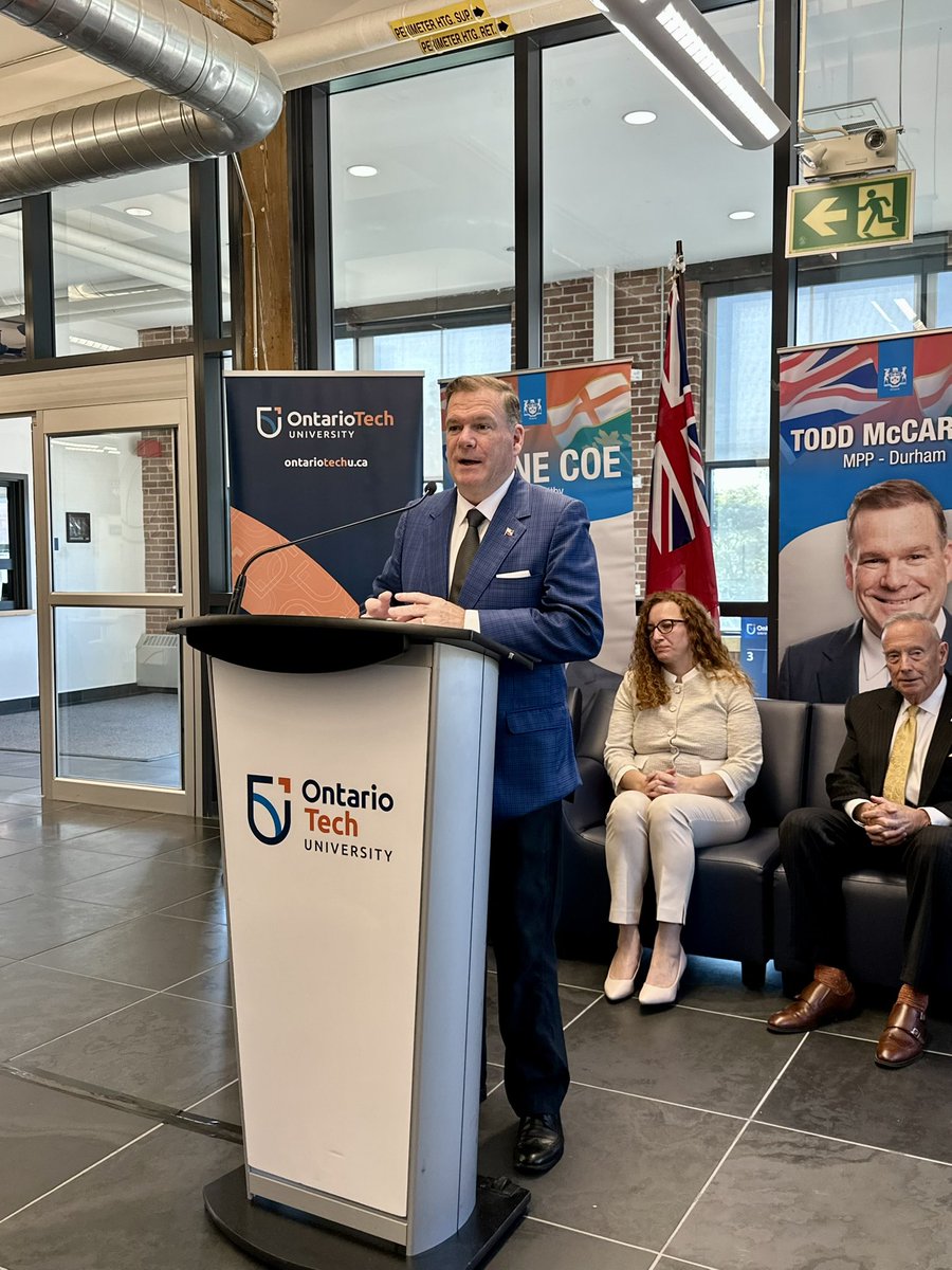 A great day <a href="/ontariotech_u/">Ontario Tech University</a> as we celebrate investments in our students. Thank you to our Min. Nolan Quinn, and PA <a href="/lornecoe/">Lorne Coe</a> along with Min <a href="/ToddJMcCarthy/">Todd McCarthy</a> for your ⬆️ support of teacher training that prepares teachers to ethically use AI in the classroom and prepare the next gen.