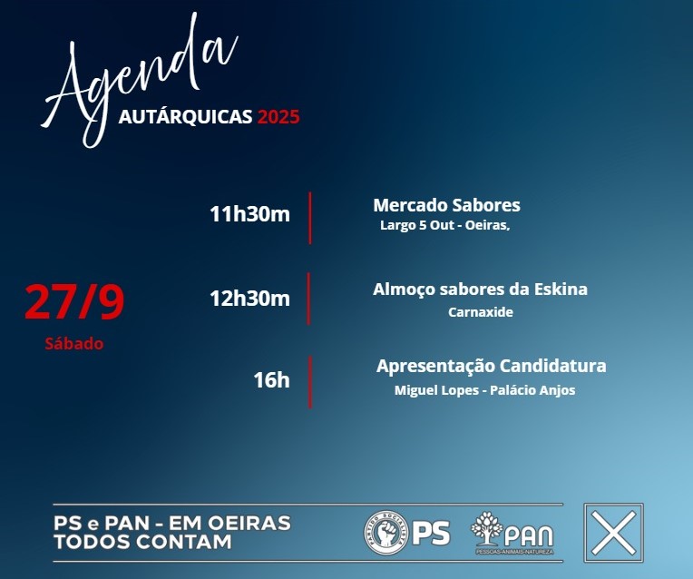 PsOeiras's tweet photo. Agenda de Campanha para este fim de semana 🌹 - https://t.co/KypmQ9y01D https://t.co/skq7VBpAww