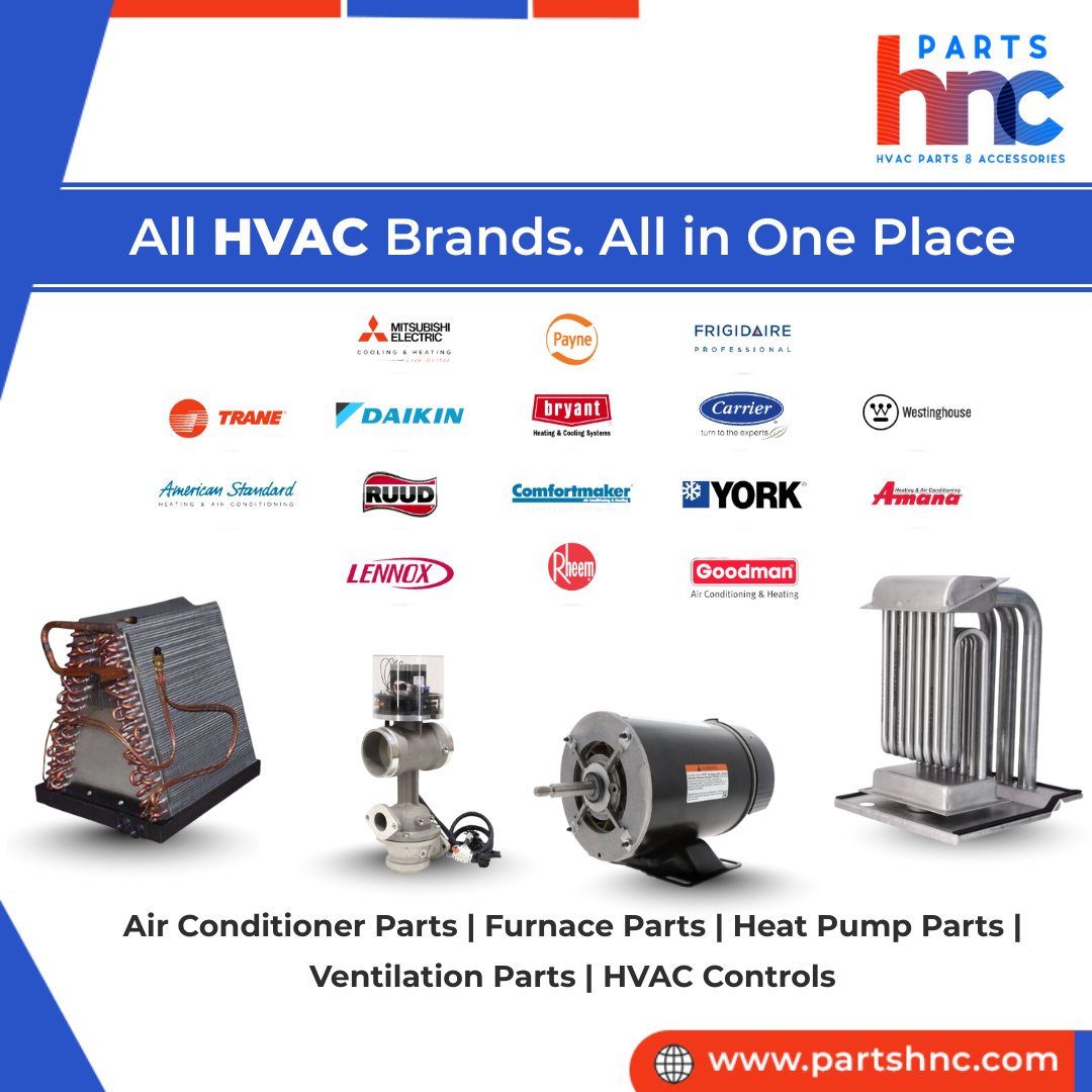 PartsHnC's tweet image. Tired of searching multiple stores for HVAC replacement parts? 
PartsHnC provides quality HVAC replacement parts with fast delivery and trusted support. 

Shop today: partshnc.com

#PartsHnC #HVACParts #HVACSolutions #ReplacementParts #FastDelivery