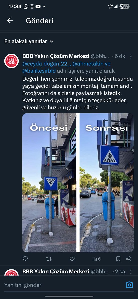 Caaanjm belediyem. Teşekkür edekrm <a href="/ahmetakin/">Ahmet AKIN 🇹🇷</a> <a href="/balikesirbld/">Balıkesir Büyükşehir Belediyesi</a> <a href="/bbbyakincozum/">BBB Yakın Çözüm Merkezi</a>