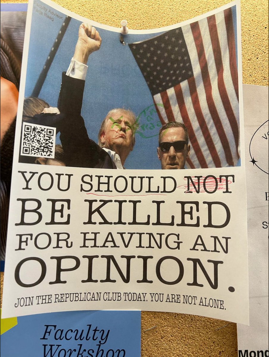 This is <a href="/ColbyCollege/">Colby College</a> in Maine. Look closely.  Flyers across campus defaced to encourage more violence.