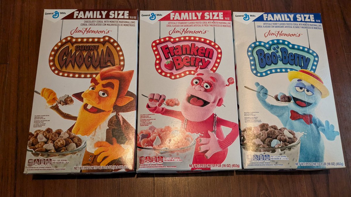 Was nobody going to tell me that this year's monster cereals have fcking MUPPETS! on the box?