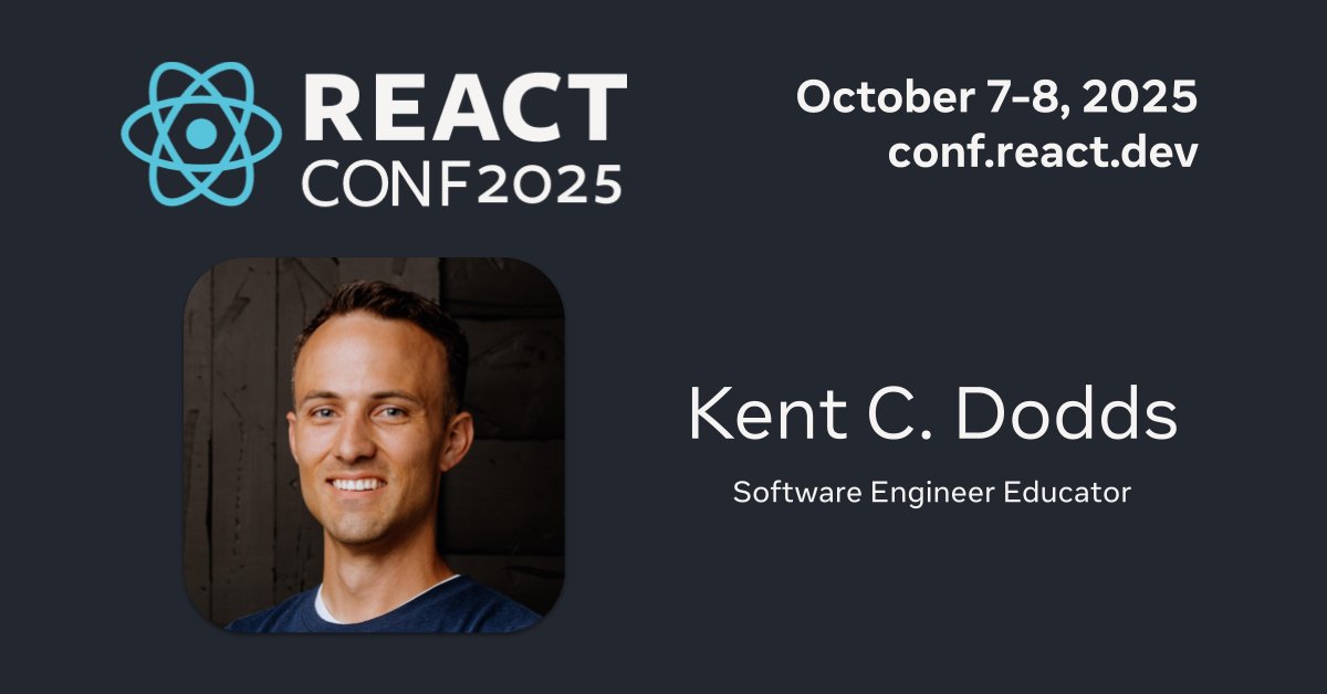 reactjs's tweet image. @kentcdodds will be speaking about @ReactRouter
