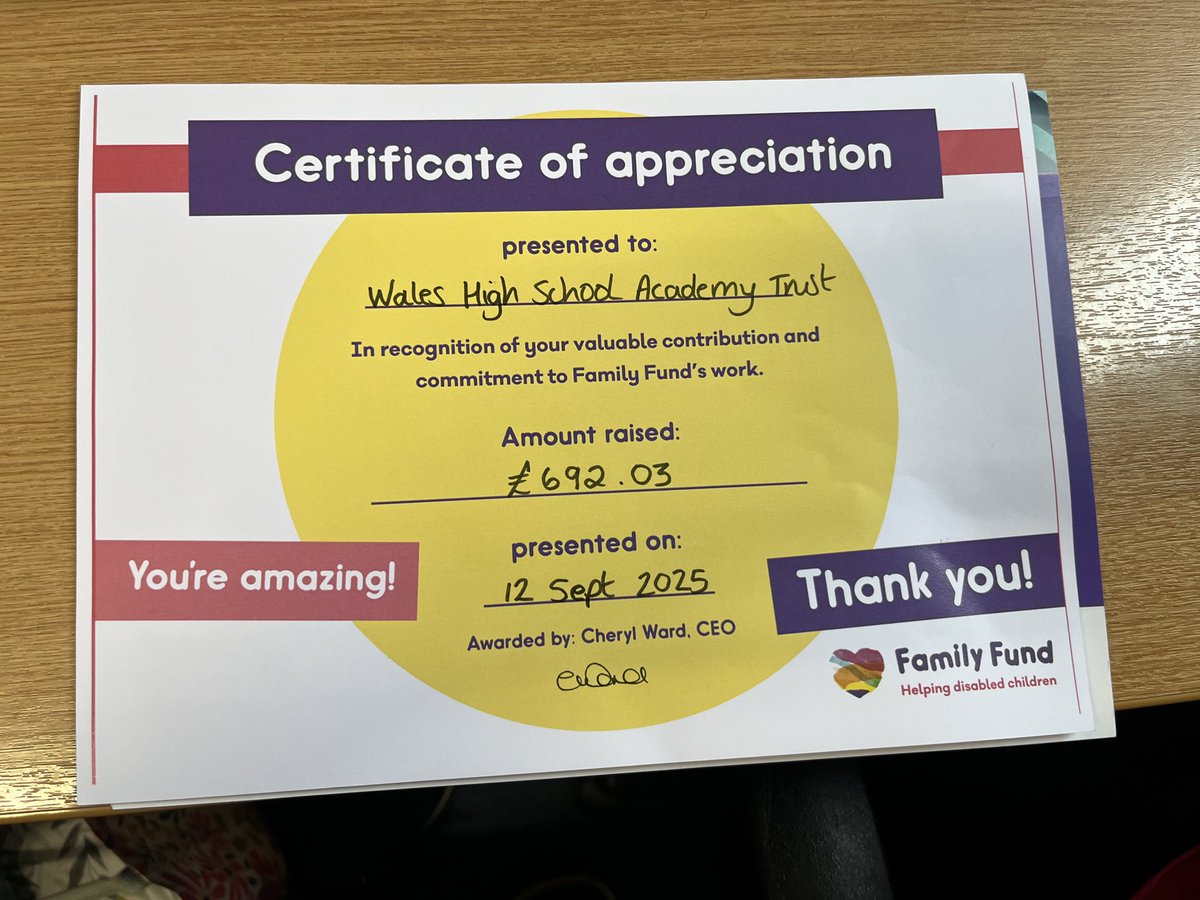Wales Sixth-Form (@walessixth) on Twitter photo Thank you to <a href="/FamilyFund/">Family Fund</a> for our certificate of appreciation from our RAG fundraising last year! ๐คฉ๐๐ <a href="/WalesHigh/">Wales High School</a> <a href="/waleshighnews/">Wales High News</a> Thank you to <a href="/FamilyFund/">Family Fund</a> for our certificate of appreciation from our RAG fundraising last year! ๐คฉ๐๐ <a href="/WalesHigh/">Wales High School</a> <a href="/waleshighnews/">Wales High News</a>