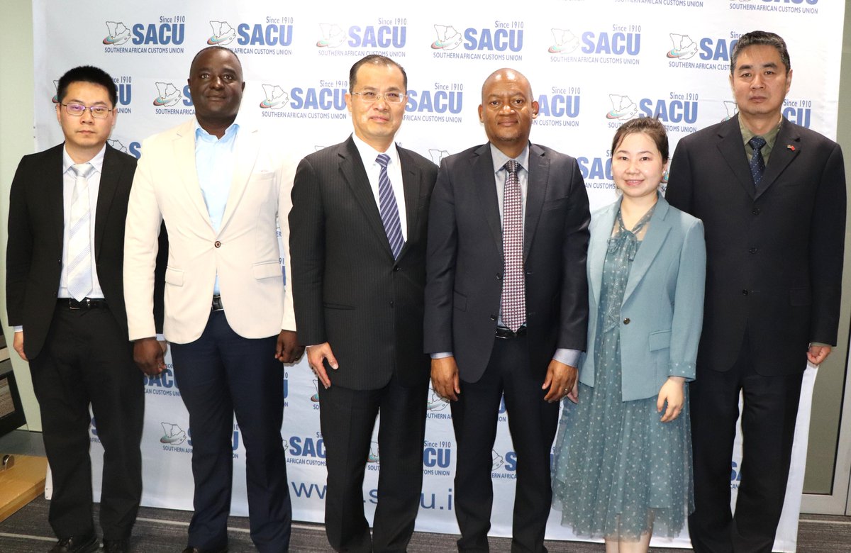 Today, the ES of SACU, Mr. Thabo Khasipe, hosted H. E. Mr. Zhao Weiping, Ambassador of China to Namibia, during a courtesy visit to the SACU HQ and discussed possible areas of collaboration between the two parties.