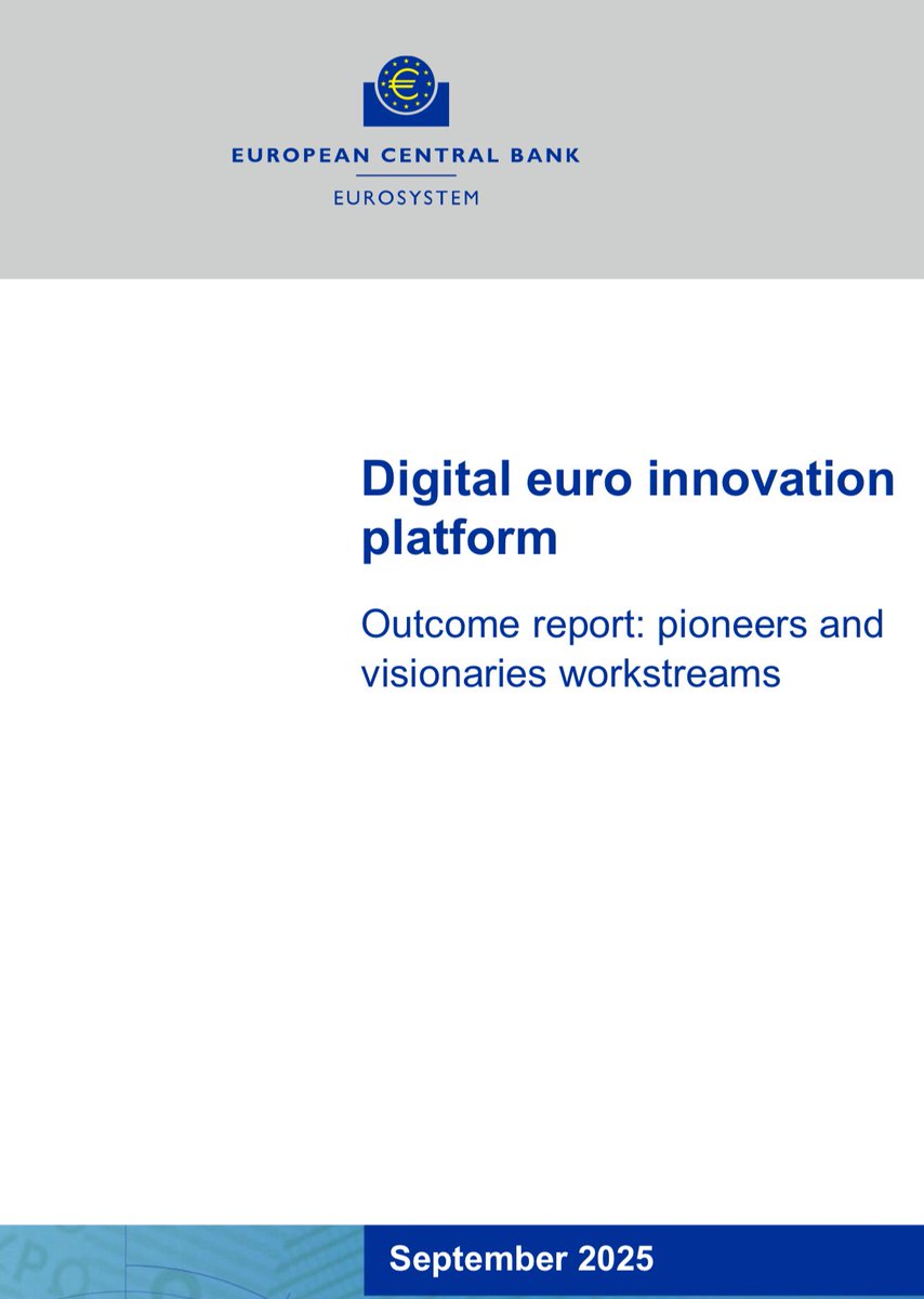 TheMilesBron's tweet image. $QNT

BREAKING 🚨

Quant has been listed as a PIONEER in the September 2025 Digital euro innovation platform
Outcome report: pioneers and visionaries workstreams

ecb.europa.eu/euro/digital_e…