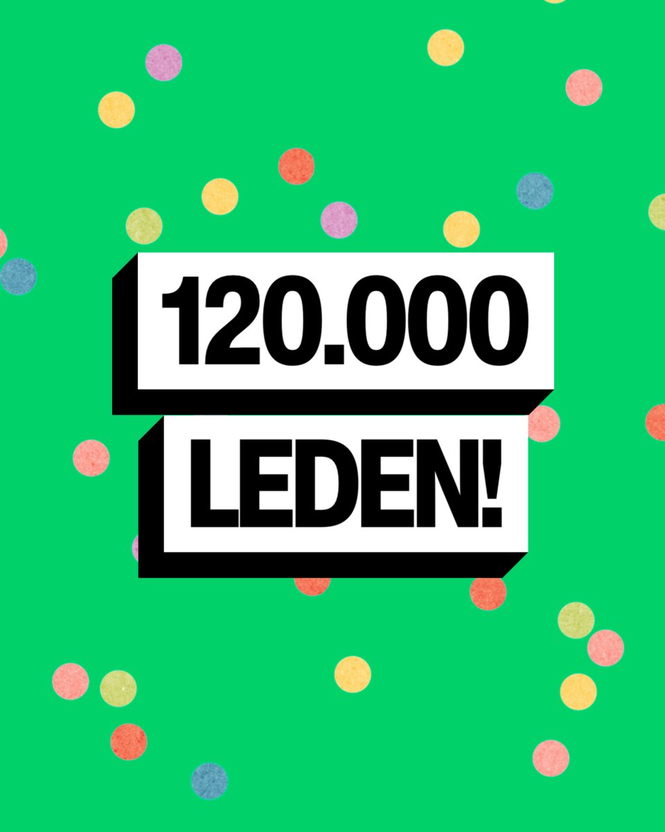 Vanaf vandaag hebben wij meer dan 120.000 leden! 🎉

Maar liefst 20.000 daarvan kwamen erbij in de 100 dagen na de val van het kabinet.

Dit is de sociale meerderheid die van zich laat horen. 

Doe je mee? groenlinkspvda.nl/word-lid 💚❤️ #SamenVooruit