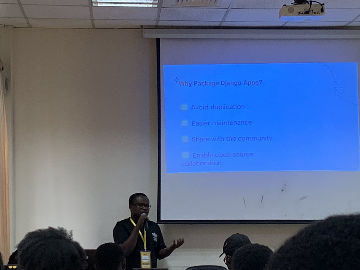 NadaAkua's tweet image. Writing code once, packaging it and using it in many other projects.
#PyConGhana2025 #Pycon #PythonAfrica