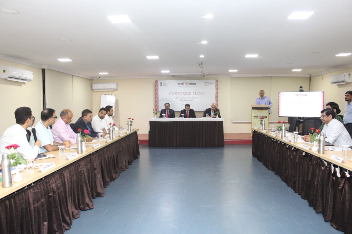 A Customer Meet was organized today at #NALCO’s L&amp;D Centre of Excellence, #Bhubaneswar, aimed at strengthening customer relationships, understanding mutual expectations, and addressing customer concerns to foster trust and long-term #loyalty. <a href="/CMDNALCO/">CMD-NALCO</a> Shri B.P. Singh along with