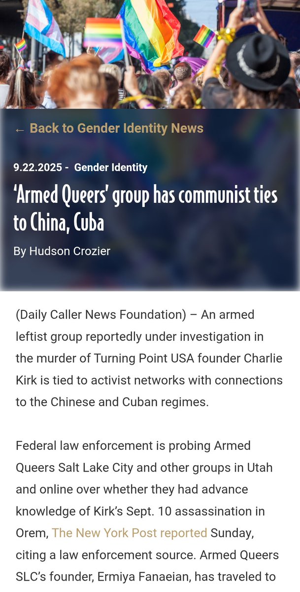 Theyre accusing them of possibly having known beforehand of Kirks 💀. Which is just asinine.  

Folks should support and get involved with <a href="/NNOCuba/">National Network on Cuba 🇨🇺</a> !  Dont listen to the lies/propaganda spread by the feds and fascists.