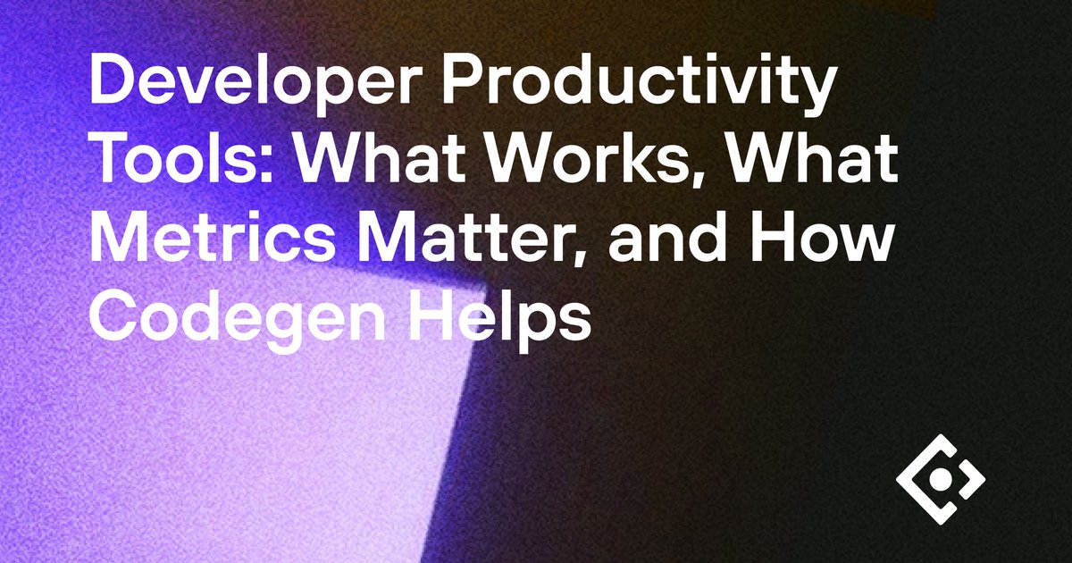 codegen's tweet image. Most dev productivity tools add noise. The wins show up when AI lives where you work and your metrics reflect reality — not vibes. Check out what works and how Codegen helps 🦾
💥shorturl.at/m5DJa