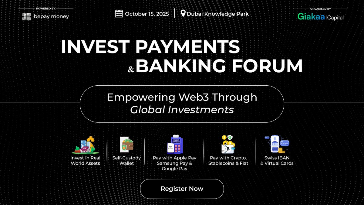 Where $1 trillion meets the future of finance?

 📍 October 15, 2025 | Dubai Knowledge Park

The 3rd edition of Invest Payments &amp; Banking Forum brings together global leaders in payments, banking, and fintech to accelerate financial inclusion and cross-border innovation.

What’s