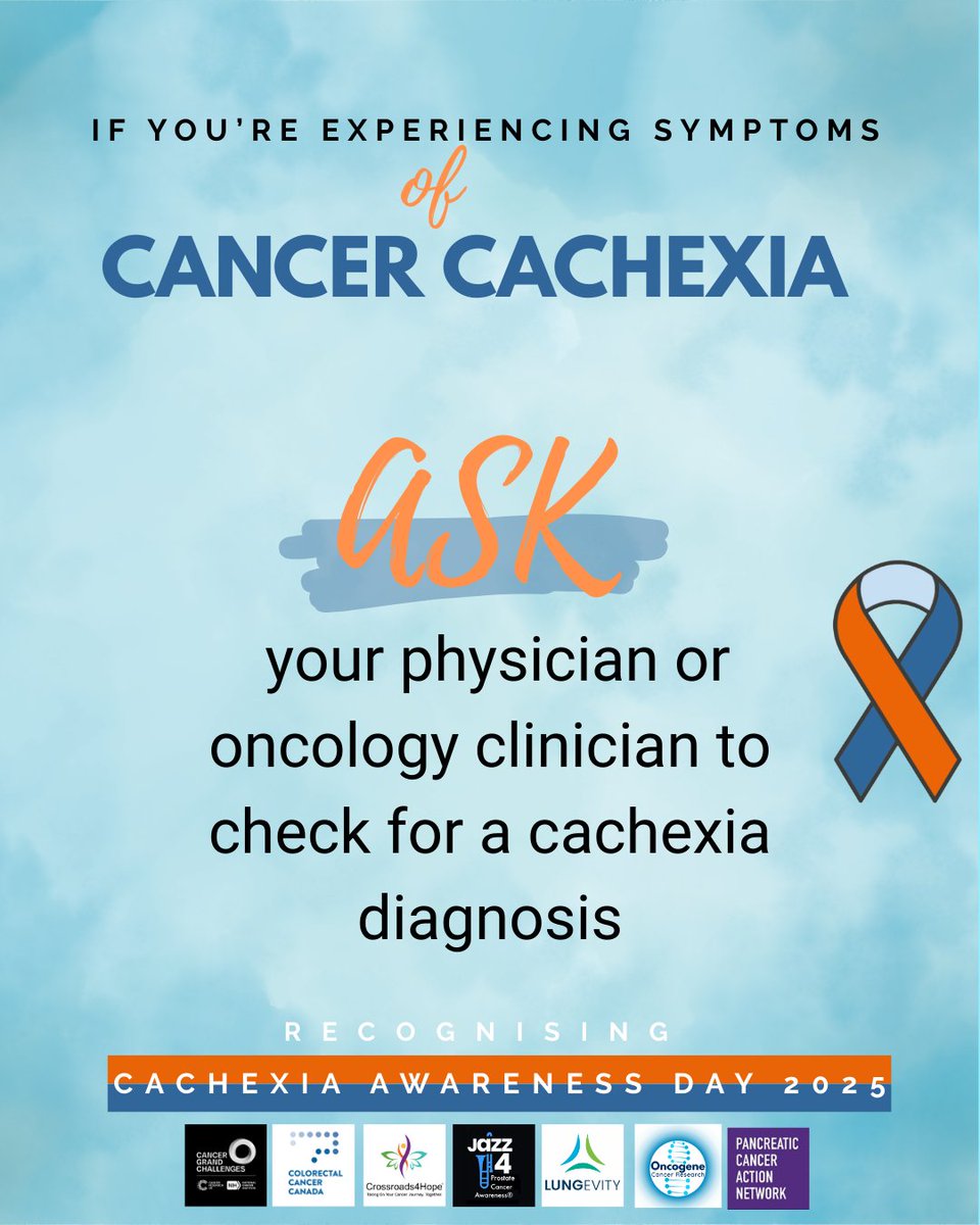 coloncanada's tweet image. Today is #CancerCachexiaAwarenessDay — a little-known but devastating condition that can affect up to 80% of people with advanced cancer. That’s why 6 patient groups are uniting as part of @CancerGrand Challenges’ Team CANCAN to recognise this important day to raise awareness.