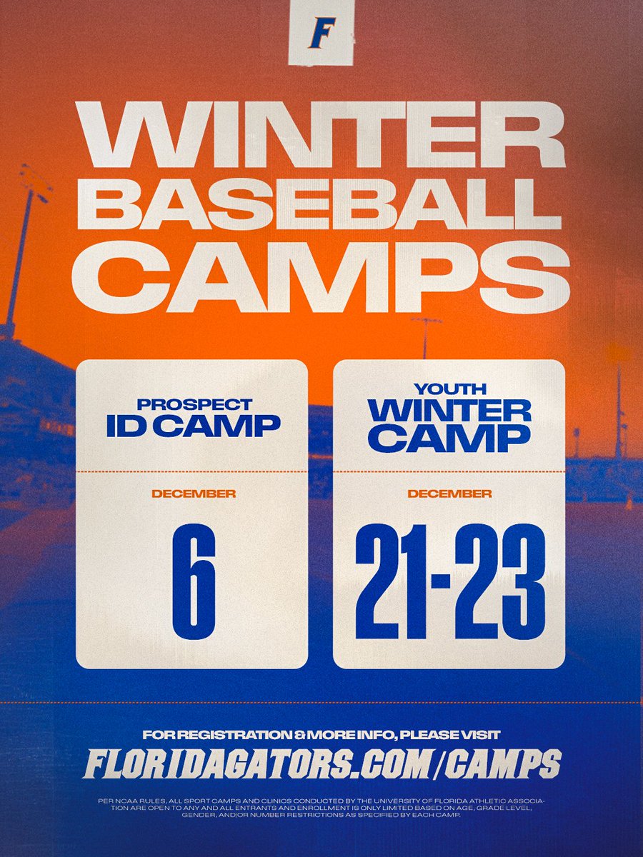 Registration for Florida's winter baseball camps is now open ⚠️

Lock in your spot to compete at Condron Family Ballpark today!

🔗: bit.ly/3W8ibpA