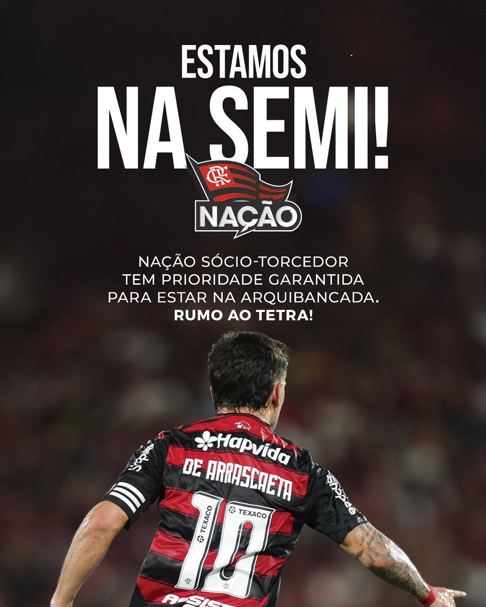 Semifinal de Liberta é no Maraca!

O último desafio em casa antes da final está chegando e os ingressos prometem esgotar rápido, mas quem é Nação Sócio-Torcedor tem lugar reservado.
Então se você ainda não é, a hora é agora! Acesse nacao.flamengo.com.br, escolha seu plano,