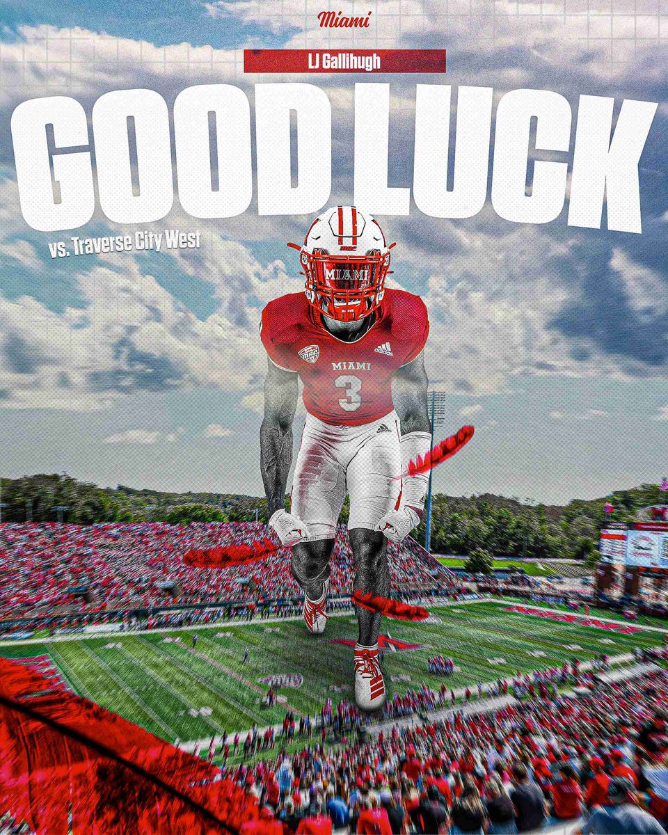 LJ Gallihugh (@ljgallihugh) on Twitter photo Thank you for the good luck! <a href="/MiamiOHFootball/">Miami Football</a> <a href="/drew15martin/">Drew Martin</a> <a href="/Coach_Hud4/">Chris Hudson (Huddy)</a> Thank you for the good luck! <a href="/MiamiOHFootball/">Miami Football</a> <a href="/drew15martin/">Drew Martin</a> <a href="/Coach_Hud4/">Chris Hudson (Huddy)</a>