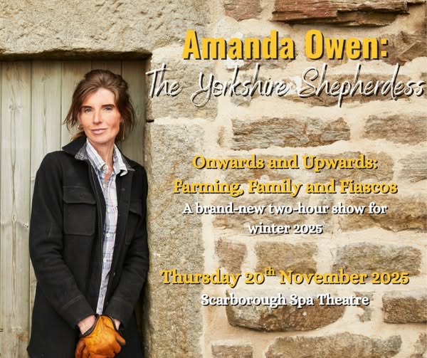 Coming soon! 📅

🐑 <a href="/AmandaOwen8/">YorkshireShepherdess</a> - Onwards and Upwards: Farming, Family &amp; Fiascos

Having recently become a children's author with her novel 'Christmas Tales From The Farm' being launched this month, signed copies will be available on the night! 📚

🎫 tinyurl.com/5n7fcrh6