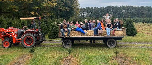 Ag Ed students visited Sugar Pines Christmas tree farm in Chesterland. Students learned how to run a Christmas tree agribusiness, enjoyed an informative wagon ride in the trees, and finished up by enjoying some s'mores around the fire. Thank you to hosts, Jane and Fritz Neubauer.