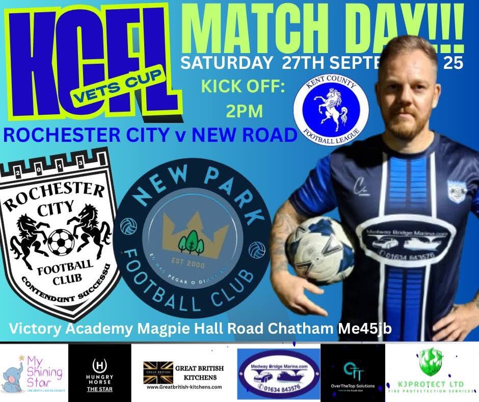 Our 1st proper home game of the season features Kent County Cup action as we take on New Park of the <a href="/SouthernVets/">SVFL</a>. 

More debutants &amp; returning players feature in the squad as we hope to make the 2nd round draw for the 1st time!

Previous Meeting: N/A
