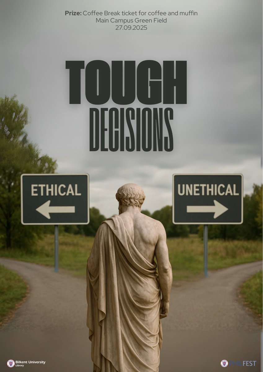 librarybilkent's tweet image. 🎉📚 Join us at Philfest 2025!

Visit the library stand for philosophy-themed games, contests and prizes. 🏆✨
Test your knowledge, have fun, and win!

📅 Saturday, September 27th
📍 Main Campus, Green Field

#BilkentLibrary #Philfest2025 #BilkentUniversity #PhilosophyFestival