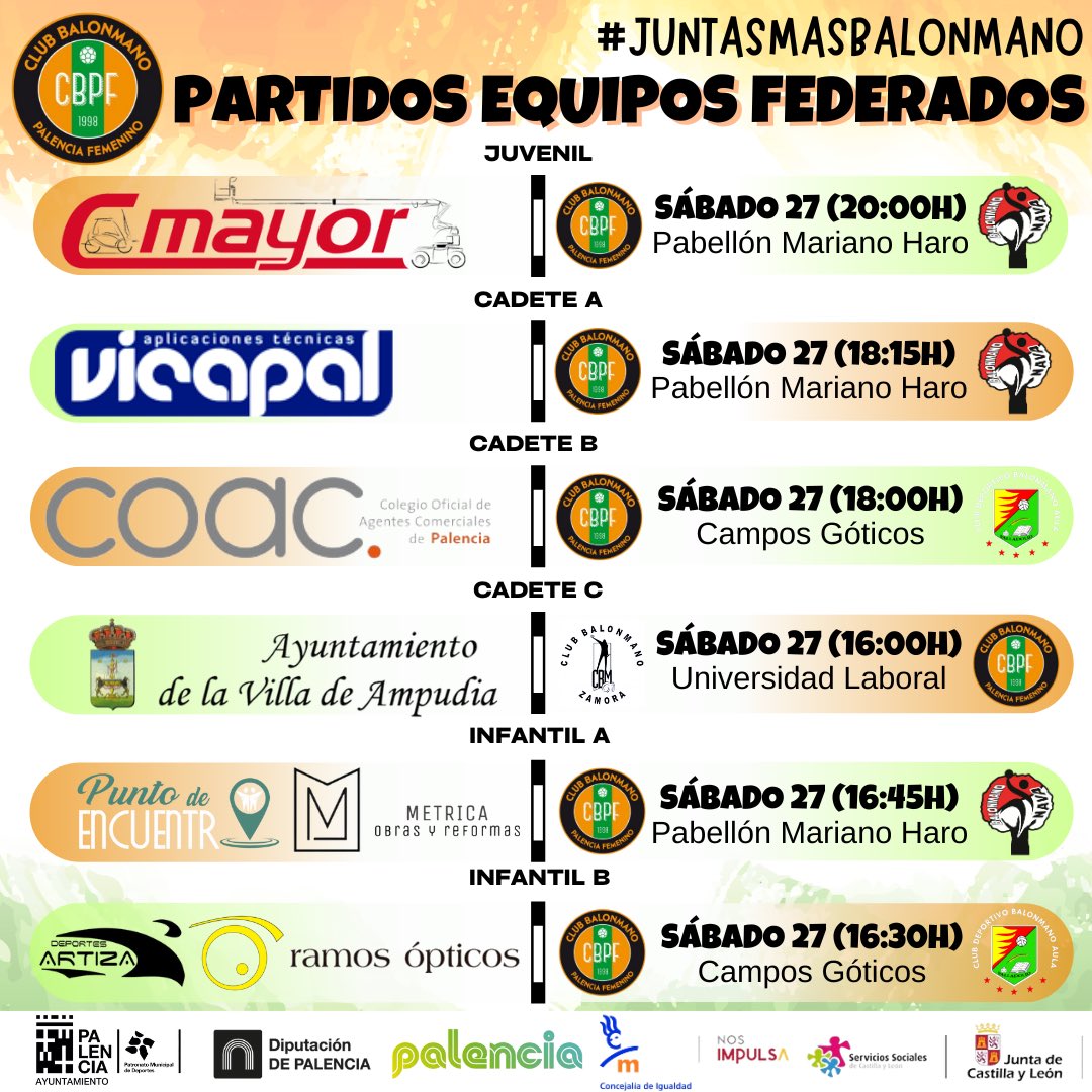 🤾‍♀️ CANTERA | Partidos de nuestras chicas en esta segunda jornada de liga. #JuntasMásBalonmano