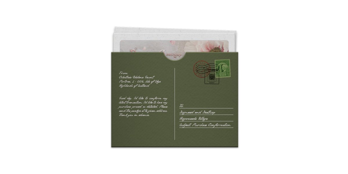 ㅤ
ㅤ
Moments later, he appeared, clutching an envelope marked with <a href="/MissCGaunt/">Gaunt, C on leave.</a> wax seal. Laying it down before <a href="/AH_Dogweed/">DND</a>, he vanished instantly.
ㅤ
ㅤ