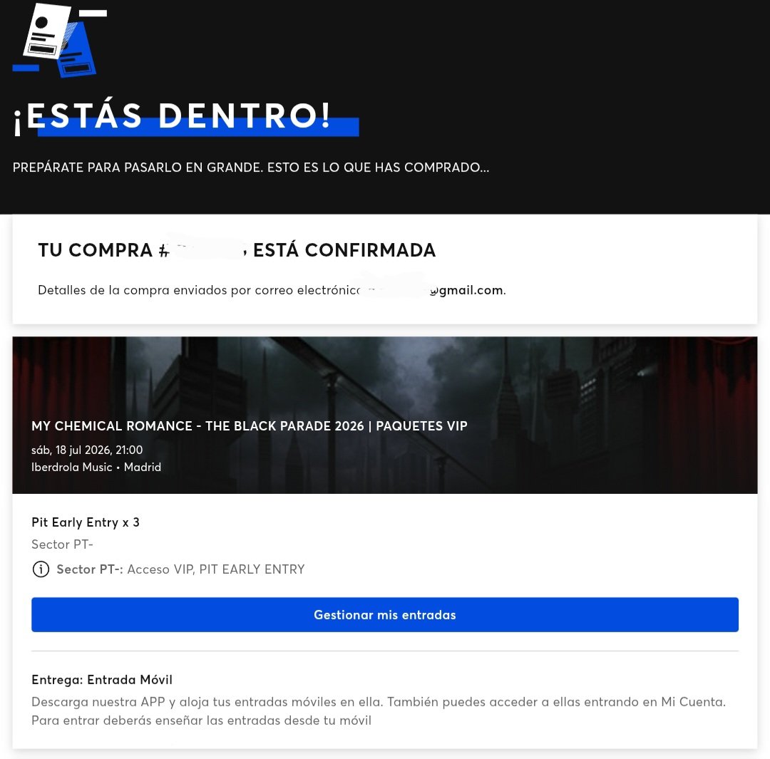TENEMOS ENTRADAD MCR