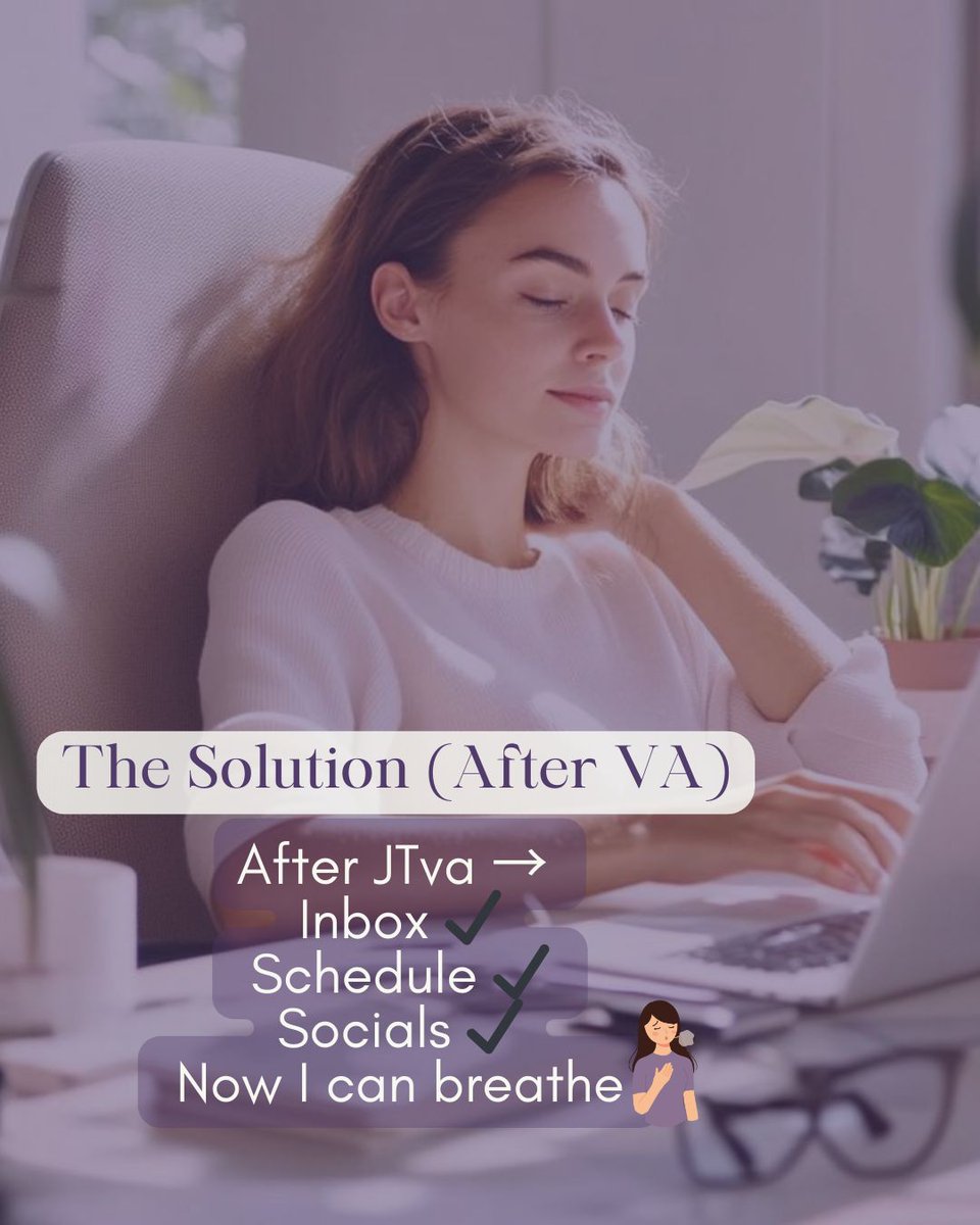 jaydva07's tweet photo. We’ve all had those “Before VA” moments 👀
But it doesn’t have to stay that way! With JTva, you can reclaim your time ⏳ and your peace of mind. 

👉 Which slide resonates with you the most right now?

#JTva #beforeandafter #virtualassistantlife #vasupport #worksmarternotharder https://t.co/0OHwXLiTHO