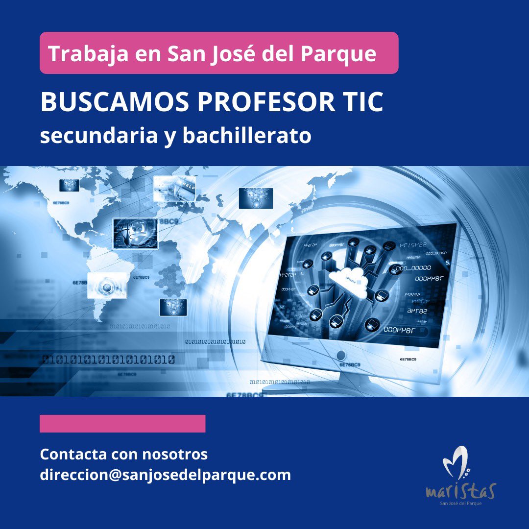 Te gustaría formar parte del equipo de SJP? 

Buscamos profesor TIC para secundaria y Bachillerato 

Si estás interesando contacta con nosotros