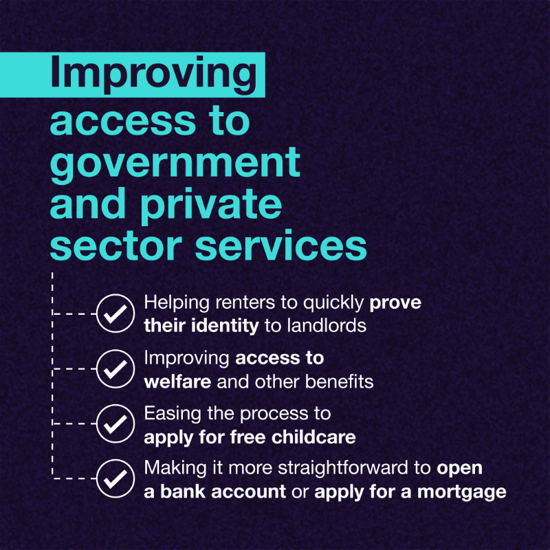 SciTechgovuk's tweet photo. A new digital ID scheme will be available for all UK citizens and legal residents 📲

Swipe to find out more 👇