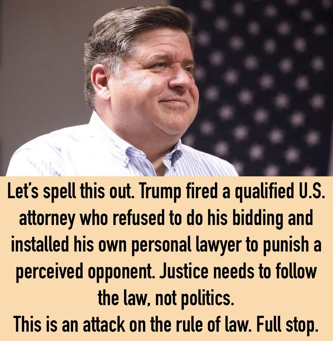 BREAKING: Former FBI Director James Comey has been indicted just days after President Trump issued a public demand for the DOJ to act "now" to prosecute him, sources say. 

Do you stand with JB Pritzker against Trump? Yes or No
