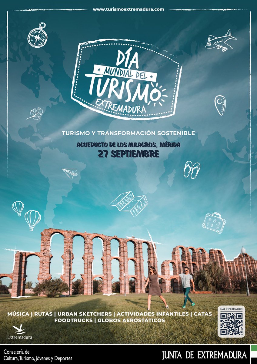 Mañana tres de nuestros globos estarán festejando y participando en el Día Mundial del Turismo en Mérida, ¡no te lo pierdas! <a href="/extremadura_tur/">Extremadura Turismo</a>