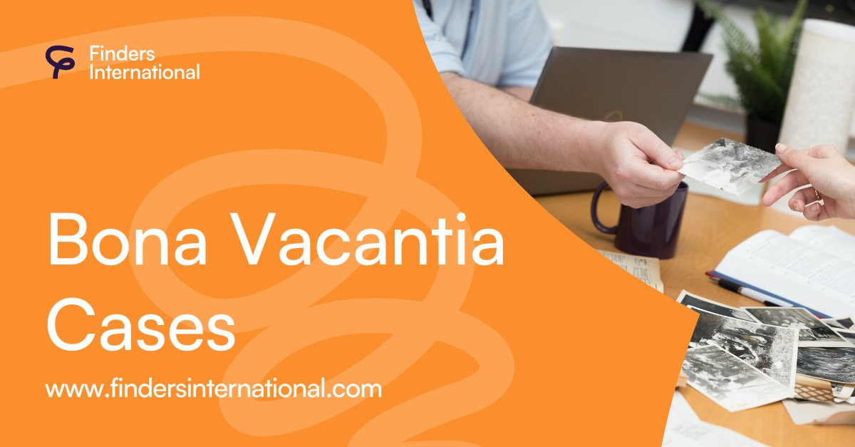 findersprobate's tweet image. Our specialist #probateresearch team work on #bonavacantia cases within the #publicdomain and ensure that the quality and reassurance provided to the #legalsector for decades is carried through to all #beneficiaries we contact 👉🏽 eu1.hubs.ly/H0nnxPZ0