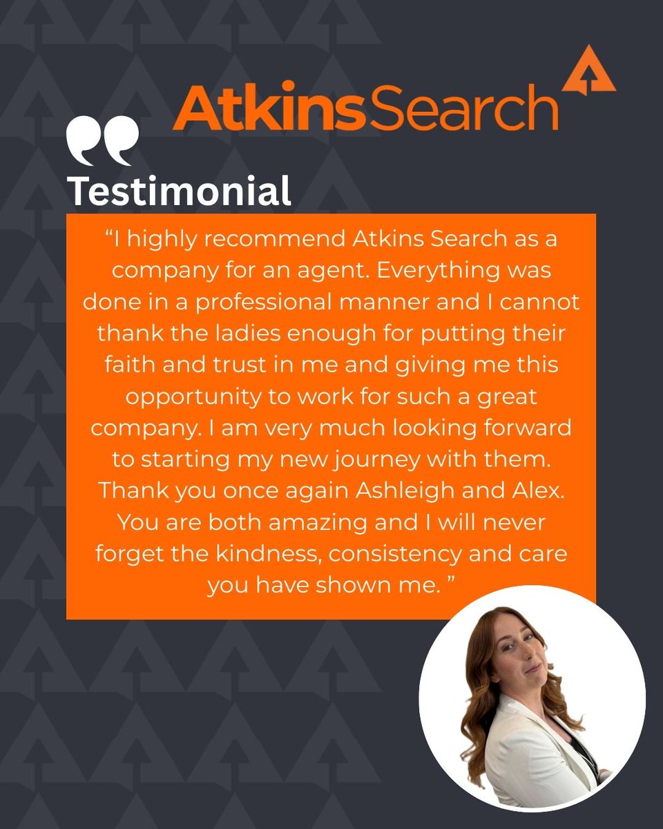 Exceptional feedback for Ashleigh Curwood and Alex Edwards! 👇

This is how we have a 97% SATISFACTION RATE!! 

Read the full testimonial here and discover how we can help you find your dream career: atkinssearch.co.uk/insights/const…
 
#Constructiont #Careers #CandidateTestimonial