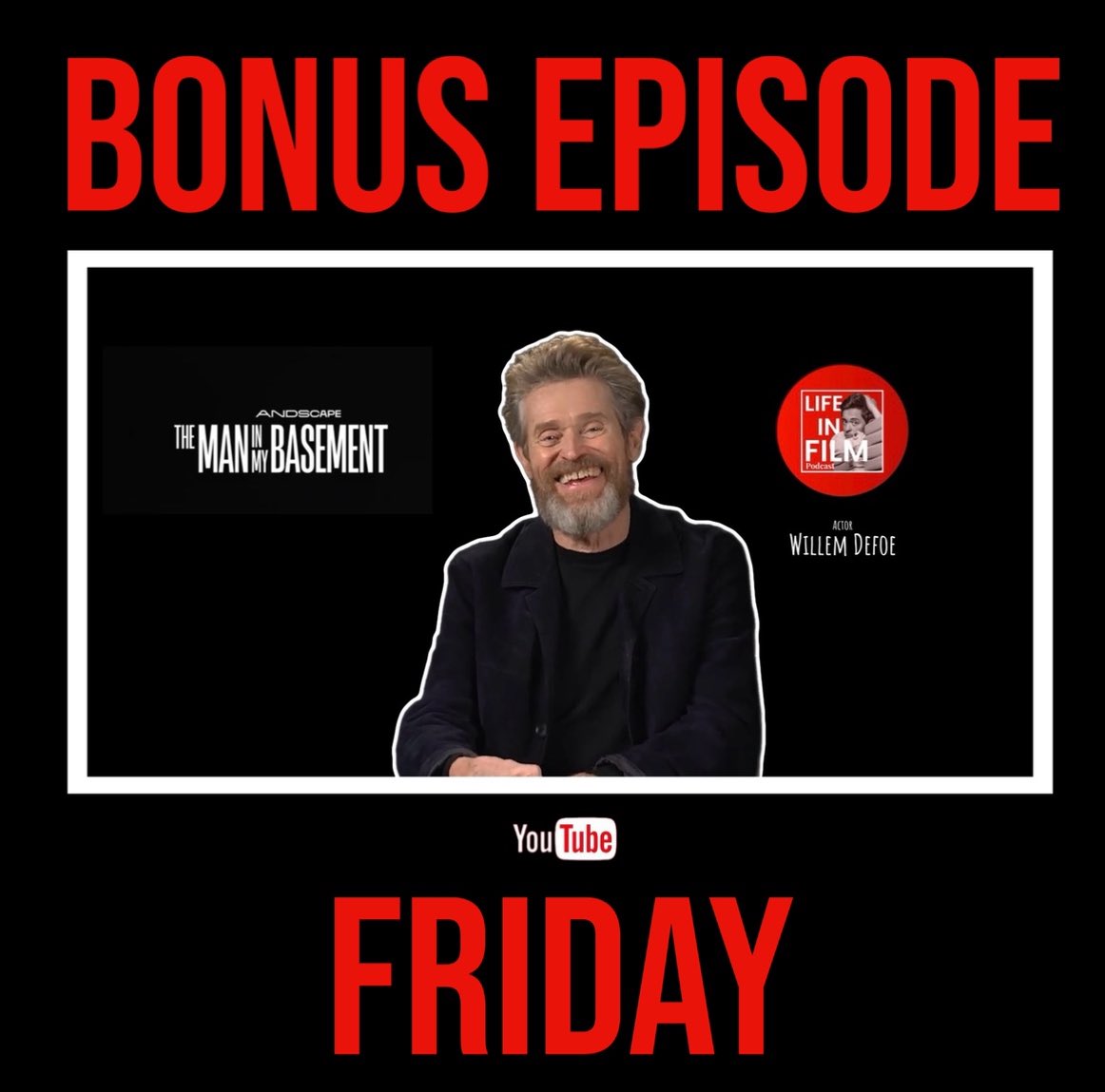 The Man in My Basement Special 

Guests
Actors, Willem Defoe / Corey Hawkins / Anna Diop &amp; Writer/ Director Nadia Latif

Join us as we talk about how they came to be involved with the project, shooting in Wales &amp; Willem Defoe’s Luscious head of hair.

youtu.be/uzyR30C-uxA?si…