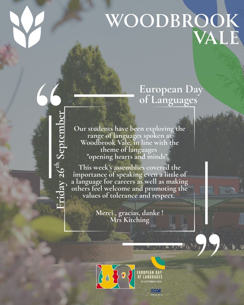 Hola!

European Day of Languages 2025  
Our Students have been exploring different languages with each other this week.

À bientôt 👋