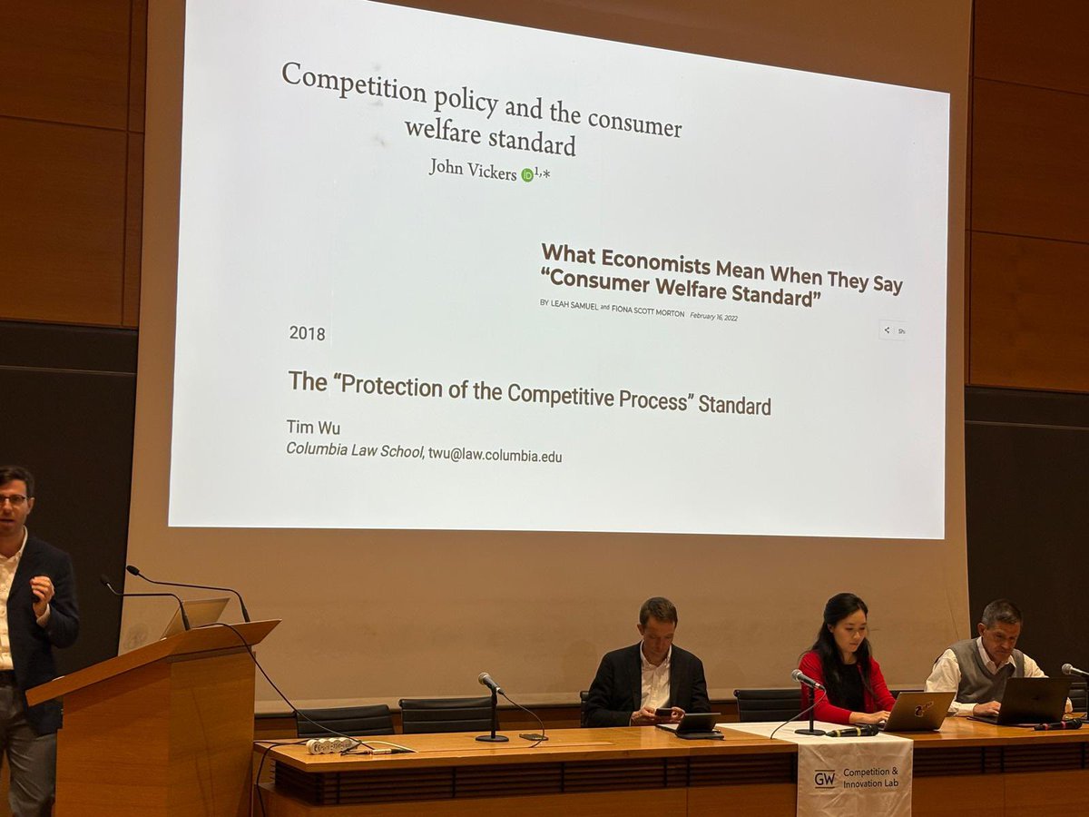 First panel of XLIV <a href="/CLScholarsForum/">CLASF</a> (Clasf)
Industrial Policy, Mercantilism, and Competition Law in a Post-Draghi World, 
at College de France, Paris 🇫🇷🗼
“Antitrust Goals, the State and the Citizen”