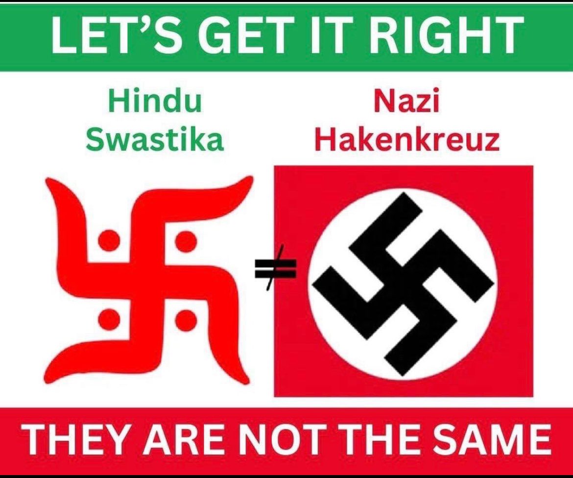 Canadian government must not confuse  Hindu swastika with Nazi Hakenkreuz, they are not the same.  By doing this, it will promote hate against Hinduism, the very thing this bill C-9 is trying to combat, ban hate. <a href="/MarkJCarney/">Mark Carney</a> <a href="/AnitaAnandMP/">Anita Anand</a> <a href="/PierrePoilievre/">Pierre Poilievre</a>