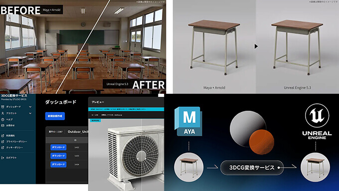 Mayaデータを渡すだけ！Unreal Engine用に変換する新サービスをスタジオブロスが開始しました。
modelinghappy.com/archives/64785