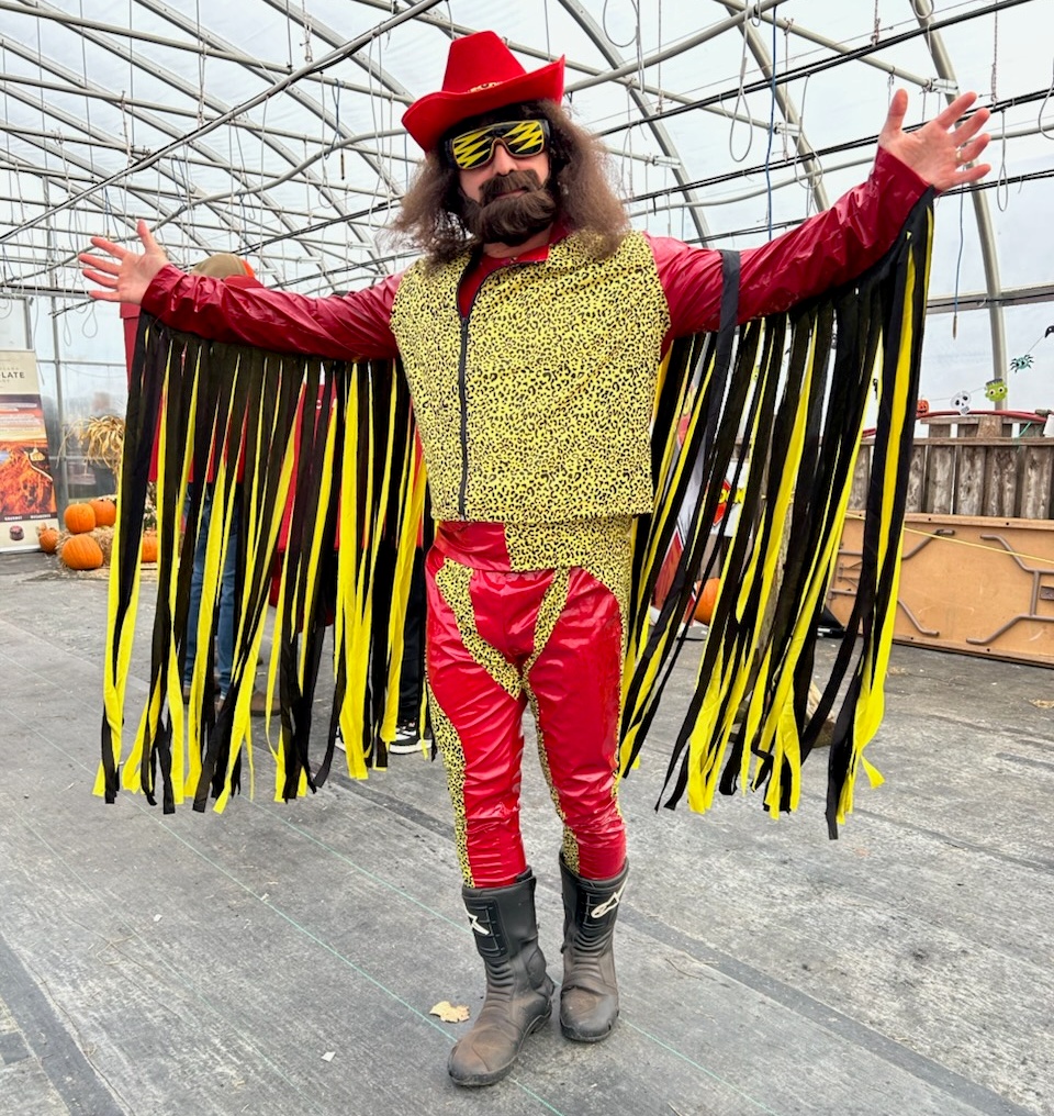 a Macho bio is in development. I would say the #1 wrestling Halloween costume. Jamie would agree. - ccj