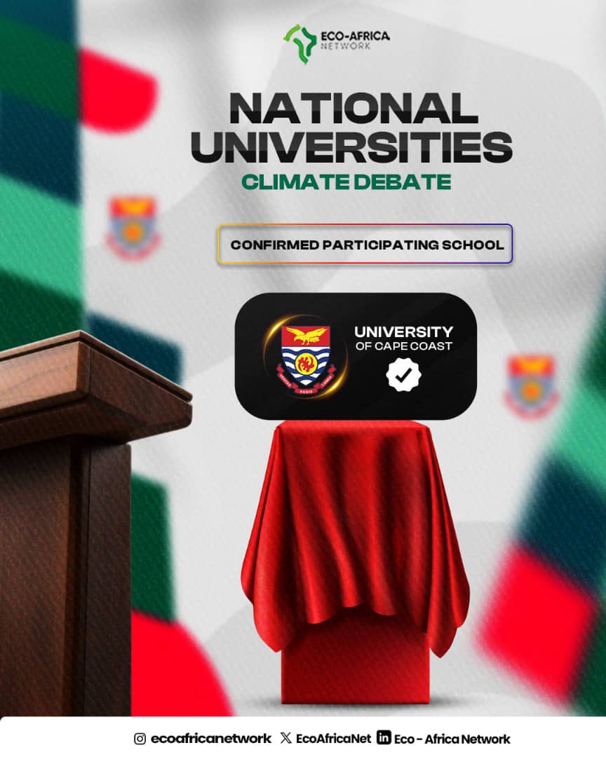 uccds's tweet image. ▬▬▬▬▬▬▬▬▬❂❂❂❂❂❂▬▬▬▬▬▬▬▬▬
The University of Cape Coast is set to storm the National Universities Climate Debate! Watch as UCC rises to the challenge, championing bold ideas for a greener future. 🌱

#SpiritOfTheCoast 
#Gamemode
#WeLoveYou