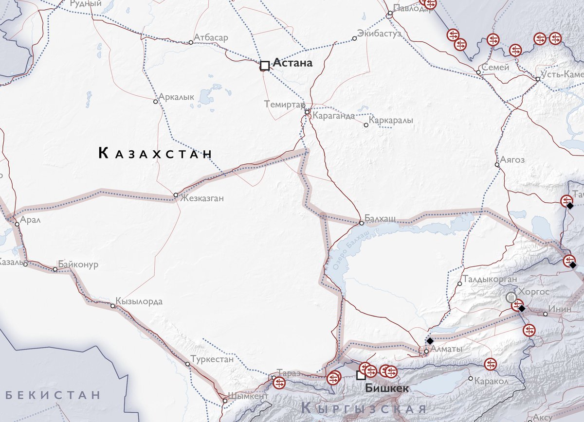 blambertcarto's tweet image. Première carte en langue russe!

#centralasia #map