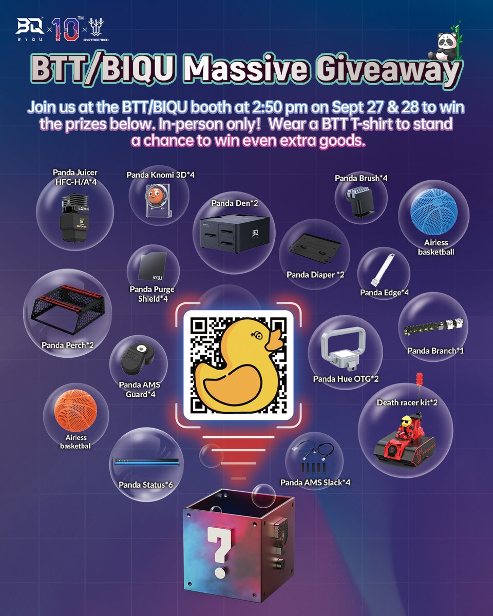BigTreeTech's tweet image. 📢 𝐂𝐎𝐔𝐍𝐓𝐃𝐎𝐖𝐍: 𝟏 𝐃𝐀𝐘 𝐋𝐄𝐅𝐓!
The clock has TICKED DOWN! 𝟑𝐃𝐏𝐫𝐢𝐧𝐭𝐨𝐩𝐢𝐚 𝟐𝟎𝟐𝟓 𝐢𝐬 𝐓𝐎𝐌𝐎𝐑𝐑𝐎𝐖 𝐚𝐧𝐝 𝐭𝐡𝐞 𝐏𝐚𝐧𝐝𝐚-𝐕𝐞𝐫𝐬𝐞 𝐢𝐬 𝐚𝐛𝐨𝐮𝐭 𝐭𝐨 𝐞𝐱𝐩𝐥𝐨𝐝𝐞 𝐢𝐧𝐭𝐨 𝐫𝐞𝐚𝐥𝐢𝐭𝐲! 🤯
We are so excited to welcome you and create an…