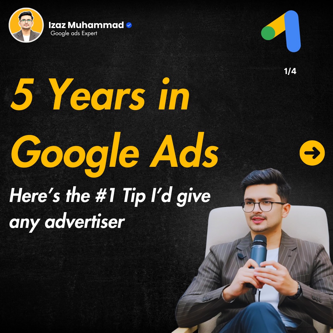 izazgoogleads's tweet image. One small mistake is killing most Google Ads accounts.
I explained it in 4 slides.
Start from the first one.
. 
. 
. 
#googleads #adstips